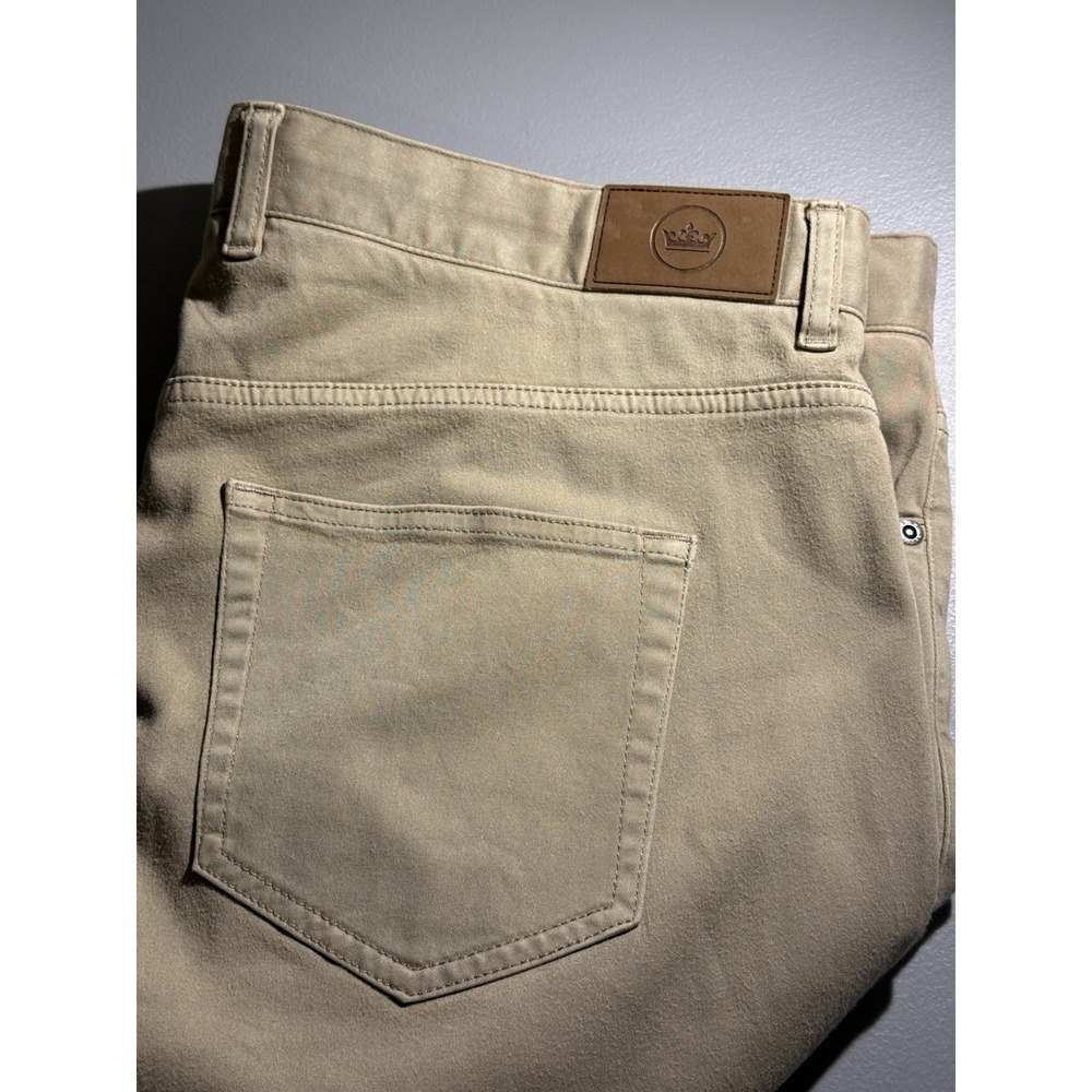 Peter Millar Crown Ultimate Sateen Pants Men 38 X 30 Gray Straight Fit 5-Pocket